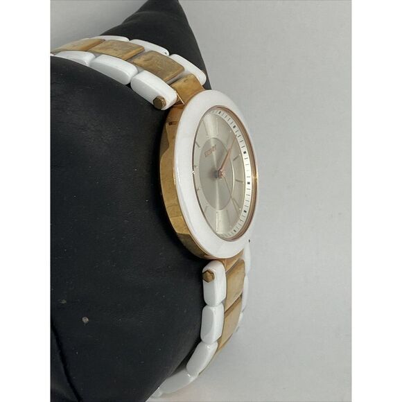 DKNY Stanhope NY-2290 Women\'s Two Tone Bracelet Analog Silver Dial Watch MP685 main image 9